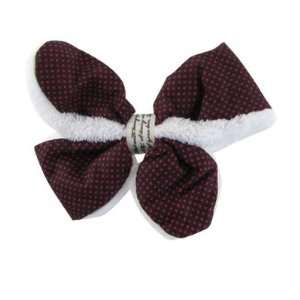   Lady Girl Red Dotted Coffee Color Bow 3 Alligator Hair Clip Beauty