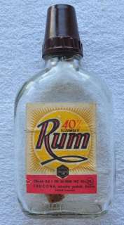 1980s Slovakia TUZEMSKY RUM Bottle Original Label + Shot Cup  