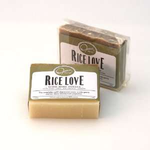  Rice Love 100% Natural Soap with Rose Pedal Scrub and Pure 