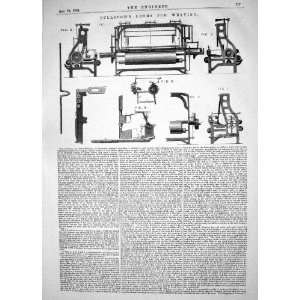  1864 INVENTION JAMES BULLOUGH LOOMS WEAVING MACHINERY