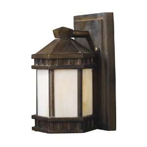 Mission Abbey 1 Light Outdoor Sconce in Hazlenut Bronze H9 W5 Ext 