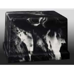  Black Greco Cultured Marble Cremation Urn 