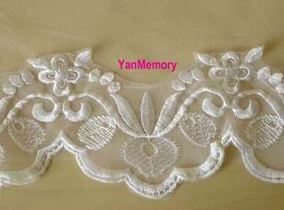 3T Ivory CATHEDRAL Wedding Bridal Veil Lace Trim Edge  