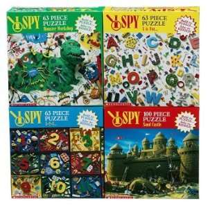  I Spy Puzzle Assortment (4 puzzles, 63 pcs each) Toys 