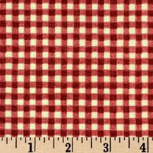  45 Wide Over The Moon Checks Red/Yellow Fabric By The 
