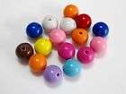 20 Mixed Bright Candy Colour Acrylic Smooth Ball Round Beads 20mm