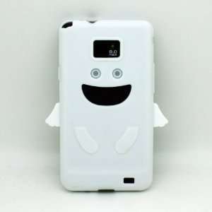 Case Square Samsung Galaxy S2 i9100 Angel Silicone Case   White with 