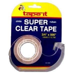  New Super Clear Stationery Tape   3/4 x 500 Case Pack 72 