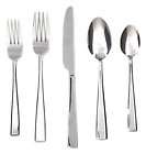  Cali Mirror 30 Piece Flatware Set Service For 6 Kitchen Dining New Fa