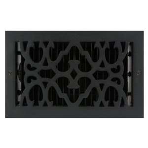Cast Iron Floor Register with Louvers   6 x 10 (7 1/2 x 12 Overall 