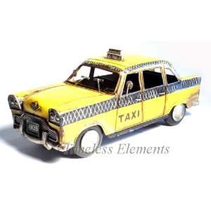  New York NYC Yellow Taxi Cab Car, Tin Vintage Display 