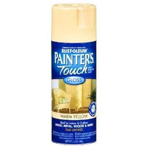   Painters Touch Multi Purpose Spray Paint, Gloss Warm Yellow, 12 Ounce