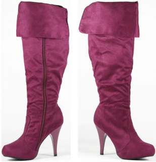 Purple Fashion High Knee Tall Boots 10 us Sucess29  