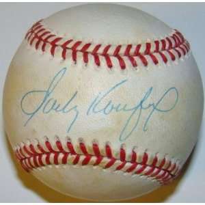  Signed Sandy Koufax Baseball   Vintage NL   Autographed 