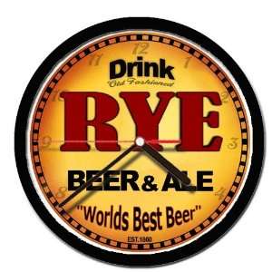 RYE beer and ale cerveza wall clock