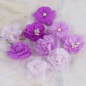     Fabric Flower Embellishments   Grape Ice Arts, Crafts & Sewing