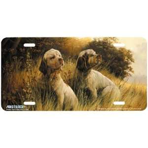  4206 Awaiting the Call Clumber Spaniel Dog License Plate 