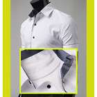 Bros mens Dress Shirts Shorts Sleeve White Stitch M.15  