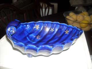 Vintage Cobalt Blue Bowl w/Raised Design Made in Japan  