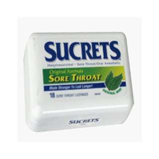Sucrets Lozenges Regular Strength Original Mint   18 Each