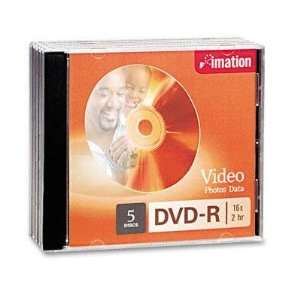  Imation DVD R Discs 4.7GB 16x With Jewel Cases Silver 5 