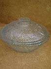 ST LOUIS Clear Quilted Line Pattern Small Bowl Dish  