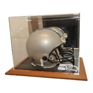  Seattle Seahawks Natural Color Framed Base Helmet Display 