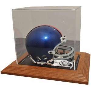 Seattle Seahawks Natural Color Framed Base Mini Helmet Display  