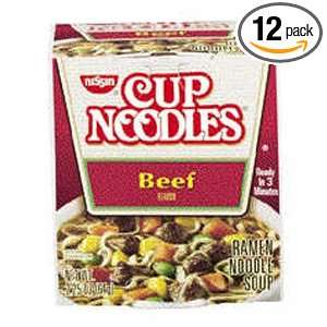 Nissin Cup ONoodles Ramen Noodle Soup, Beef Flavor, 2.25 Ounce (Pack 