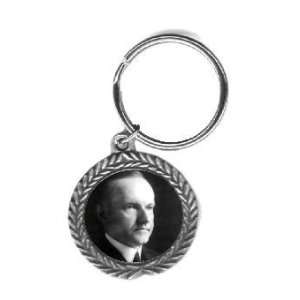 President Calvin Coolidge Pewter Key Chain Office 
