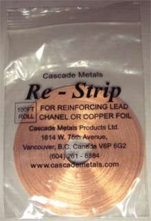 Copper Restrip Reinforcement for Stained Glass   100  
