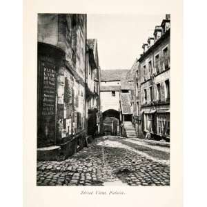  1900 Print Street Scene Cityscape Falasie Calvados Basse 