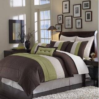   Size SAGE & CHOCOLATE Grand Park BED IN A BAG Ensemble COMFORTER SET