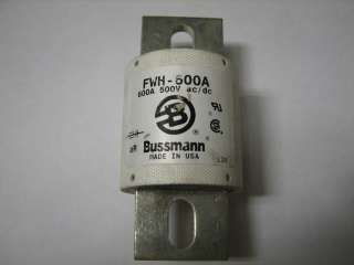 Bussmann FWH 600A 500Vac 600A Semiconductor Fuse New  