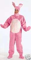 XMAS STORY EASTER BUNNY costume OPEN FACE SUIT LRG PINK  