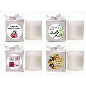   Asian Theme Frosted Votive Candle Favors