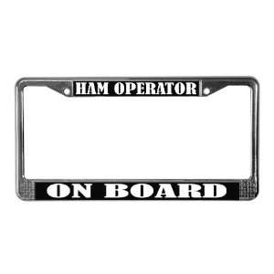  Black Ham Radio Hobbies License Plate Frame by  
