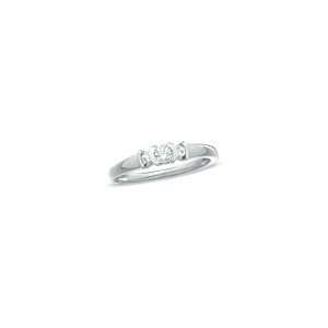   Station Promise Ring in 10K White Gold 1/5 CT. T.W. classic Jewelry