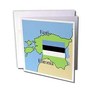  777images Flags and Maps   The map and flag of Estonia with Estonia 