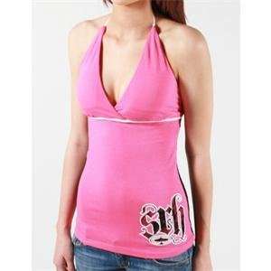  SRH Womens Ace of Lace Halter Top   X Large/Pink 