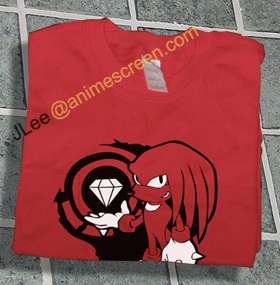 Sonic the Hedgehog Red Knuckles w/ Master Emerald Shirt  