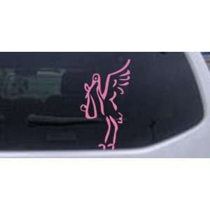 Stork with Baby Car Window Wall Laptop Decal Sticker    Pink 16in X 28 