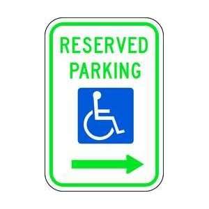 Reserved Parking,eg,grn/blue/wht, 12x18   BRADY  