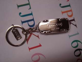 New Coach~Silver~3 D Convertible Car Key Chain Key Fob 92973  