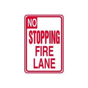  NO STOPPING FIRE LANE 18 x 12 Sign .080 Reflective 