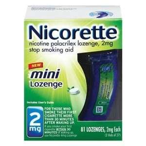  Nicorette Mini Lozenges Stop Smoking Aid 2mg Mint 81 
