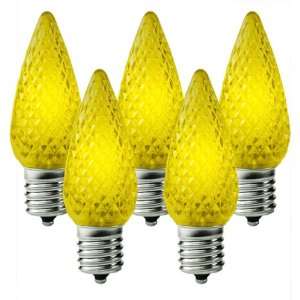 25 Bulbs C9 LED   Amber Yellow   Intermediate Base   Christmas Lights 