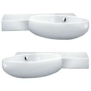 LaToscana TCTA30SXR White Tao Tao Wall Mount Bathroom Sink with Single 