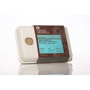 Pangea Organics Bar Soap, Indian Green Tea With Mint & Rose Petals, 3 