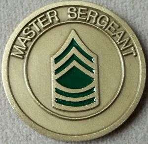 Army Master Sergeant   Challenge Coin  